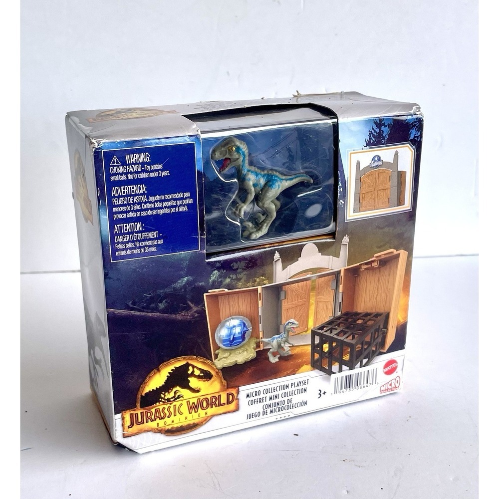 2022 Mattel Jurassic World Dominion Micro Collection Playset Dinosaur Blue Toys